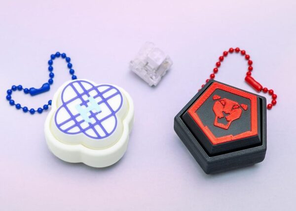 K-Pop Demon Hunters Inspired Fidget Clickers Keychain (Hunter/X & Saja Boys Concert Light Stick Design) | MX Switch Fidget Toy | Gift